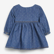 Bunny Forest Buttoned Denim Dress