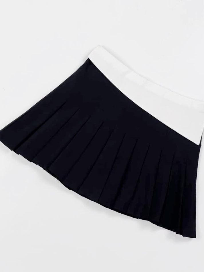 Folded Design Pleated Mini Skirt - MomyMall