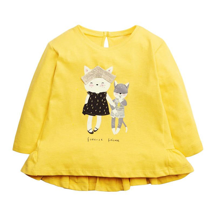 Forever Friends Ruffle Long Sleeve Top - MomyMall 2-3 Years
