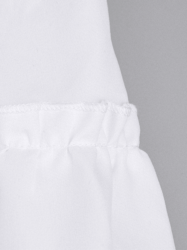 Frill Trim Versatile White Mini Skirt