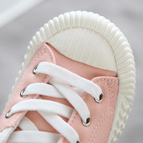 Fruchtfarbene Low-Top-Leinwandschuhe für Kinder