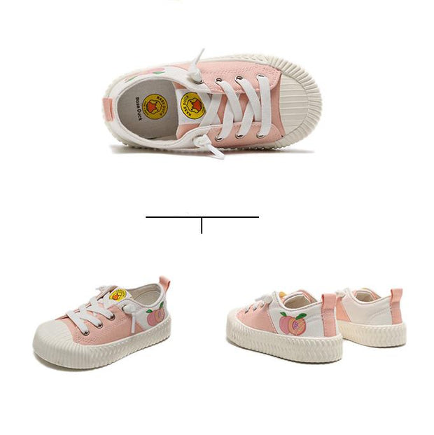 Fruit Color Low Top Kids Canvas Shoes