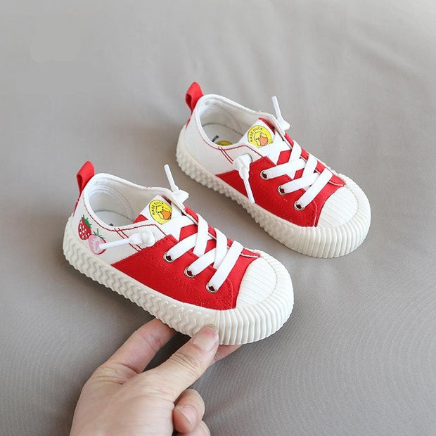 Fruit Color Low Top Kids Canvas Shoes