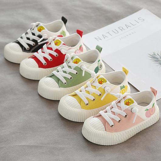 Fruit Color Low Top Kids Canvas Shoes