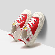 Fruchtfarbene Low-Top-Leinwandschuhe für Kinder