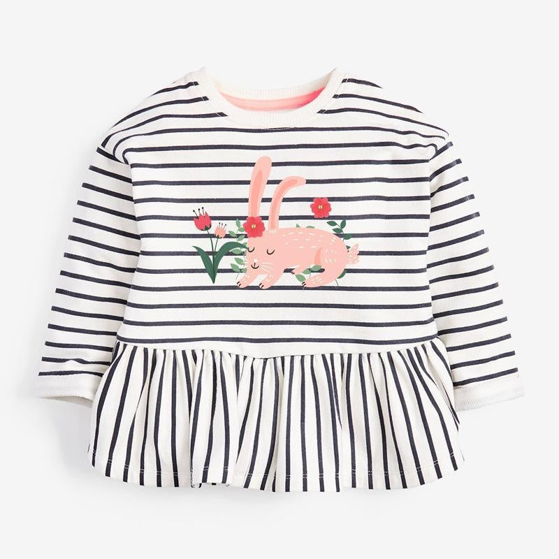 Garden Bunny Striped Long Sleeve Set - MomyMall