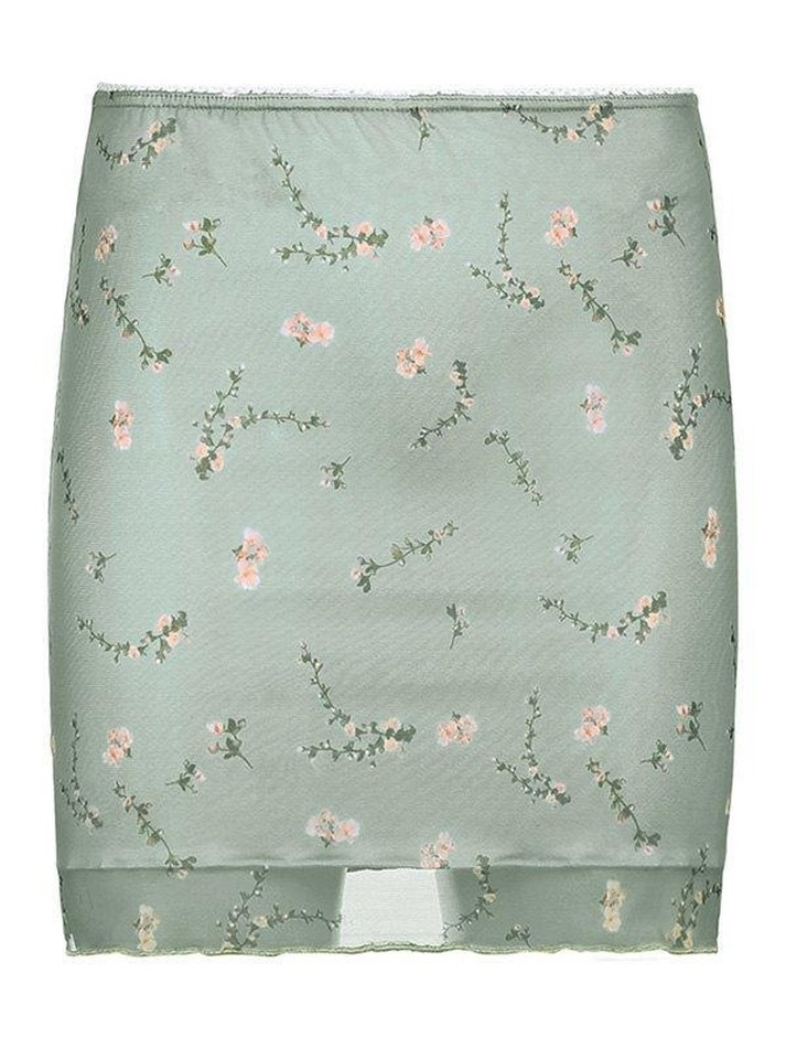 Gauze Ditsy Floral Mini Skirt - MomyMall