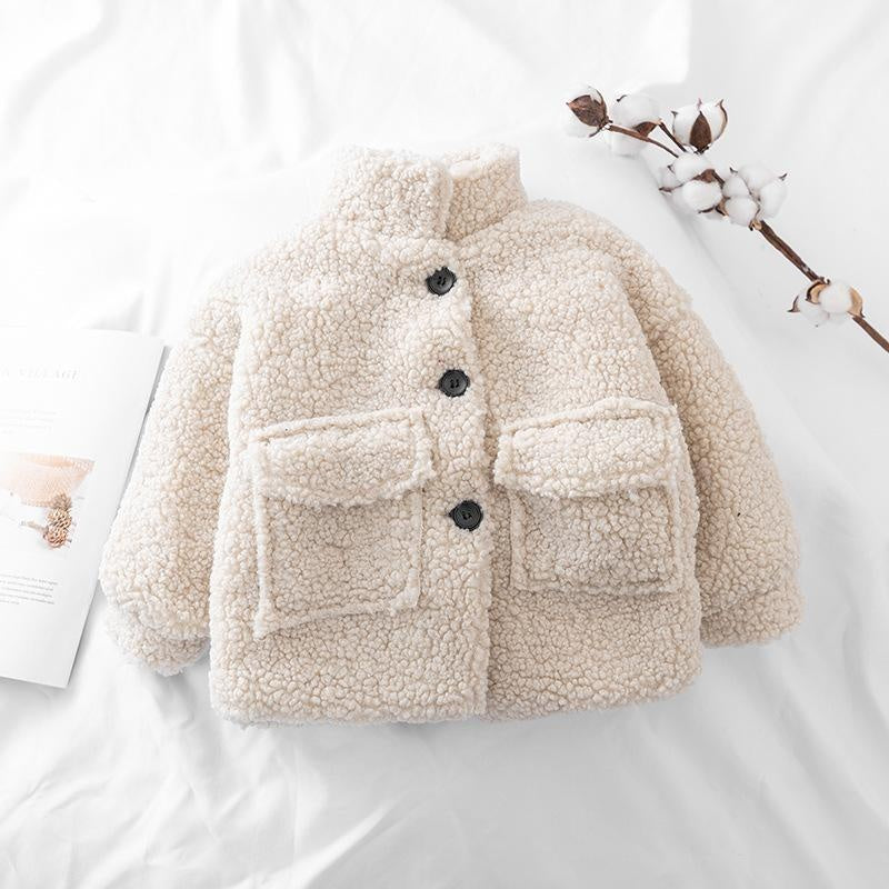 Gemma Fluffy Winter Teddy Coat - MomyMall 2-3 Years / Cream