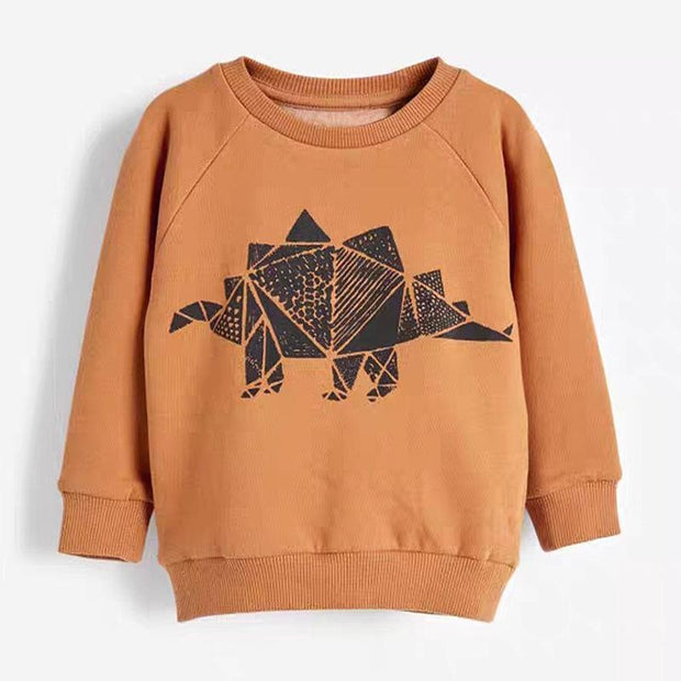 Geometric Dino Sweatshirt Set - MomyMall