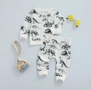 Dinosaur Jogger Set - MomyMall White / 3-6 Mo