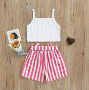 Lovely Crop Top with Candy Shorts - MomyMall