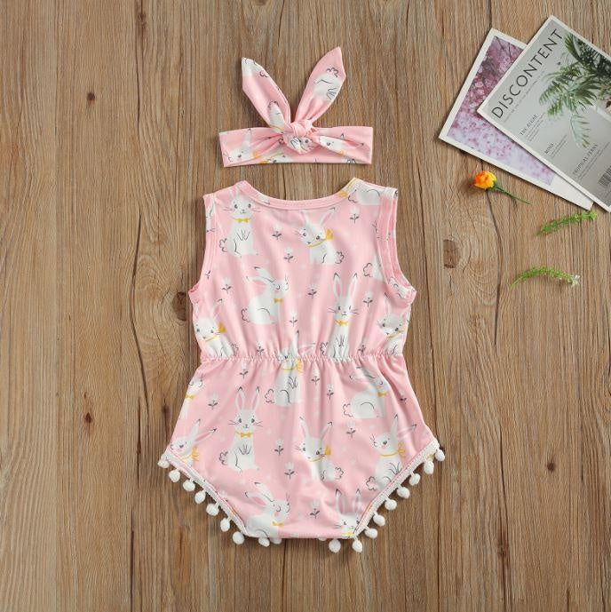 Easter Floral Pompom Onesie