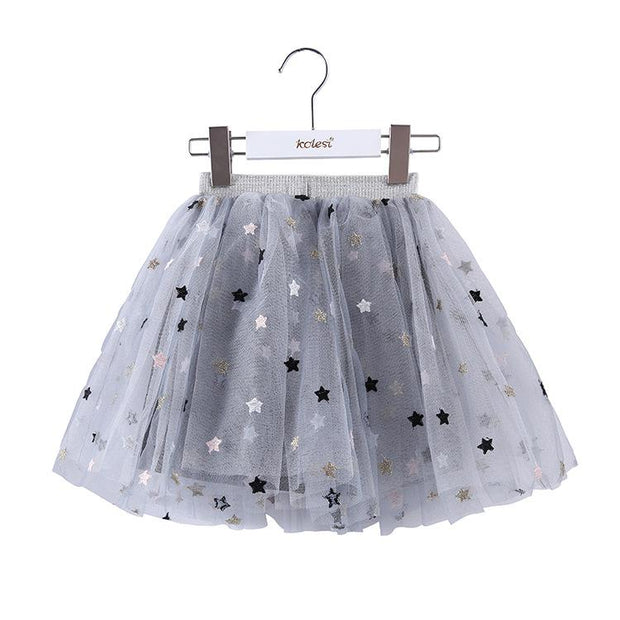 Gigi Star Tulle Skirt with Inner Shorts - MomyMall 18-24 Months / Grey