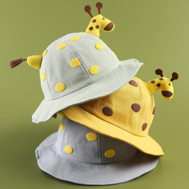 Giraffe Baby Bucket Hat with Removable Face Shield - MomyMall