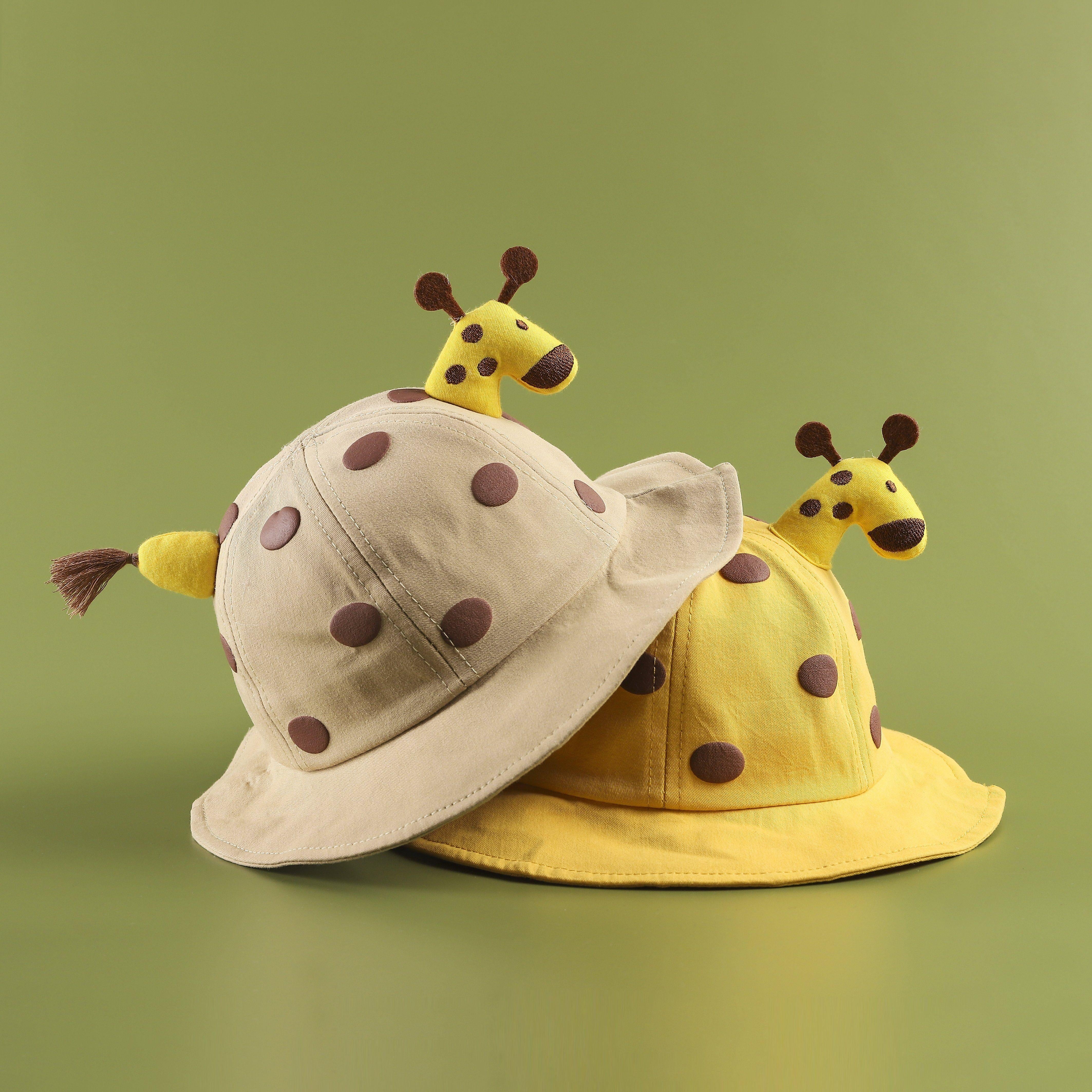 Giraffe Baby Bucket Hat with Removable Face Shield - MomyMall