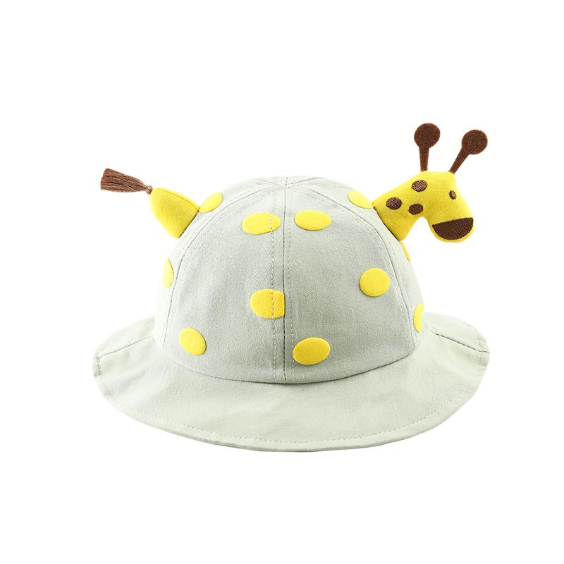 Giraffe Baby Bucket Hat with Removable Face Shield - MomyMall Green