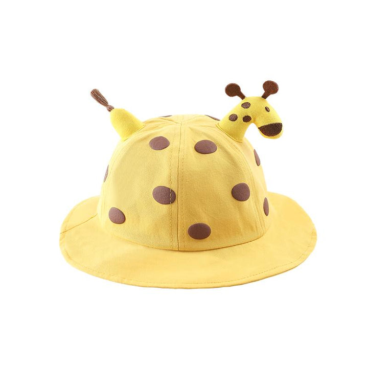 Giraffe Baby Bucket Hat with Removable Face Shield - MomyMall Yellow