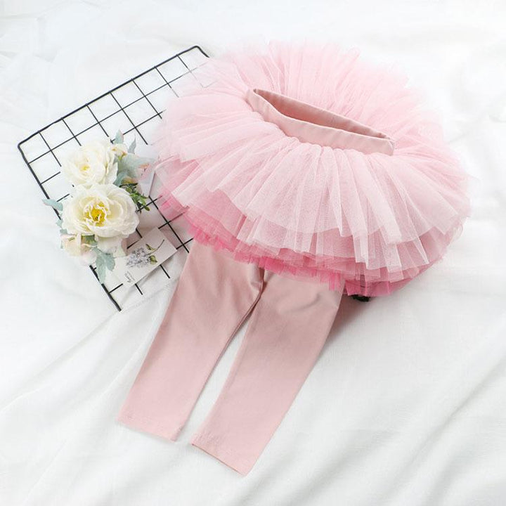 Gradient Tutu Spring Skirt Leggings - MomyMall 2-3 Years / Pink