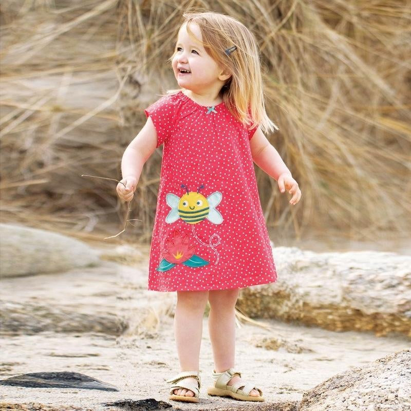 Happy Bee Patch Dots Dress - MomyMall