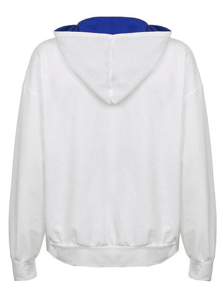 Sweat à capuche zippé motif cœur