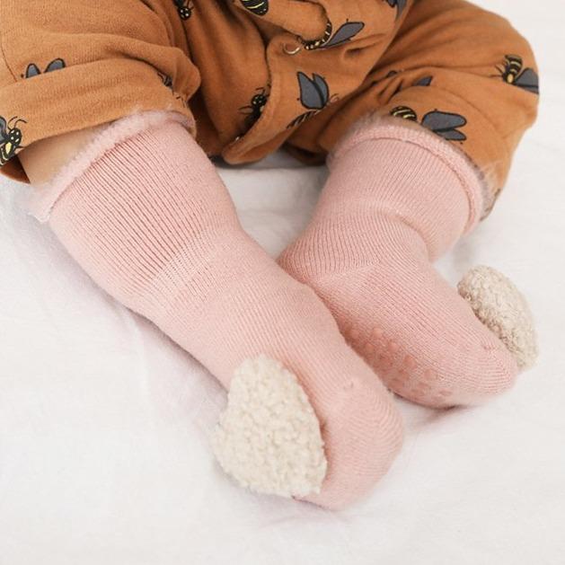 Heart & Star Plush Baby Socks - MomyMall