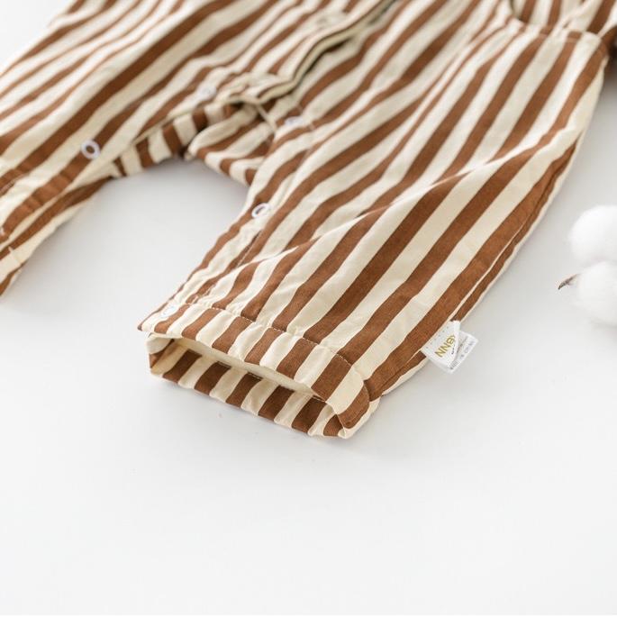 Hello Bear Striped Plush Baby Romper - MomyMall