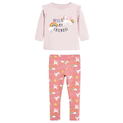 Hello Friends Rainbow Unicorn Long Sleeve Set - MomyMall 2-3 Years