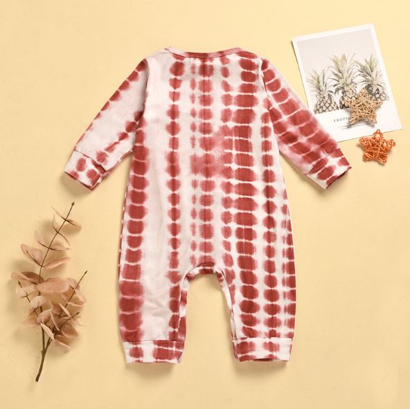 Boys Long Sleeve Tie Dye Romper (4 Colors)