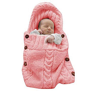 Newborn Baby Wrap Swaddle Blanket Knit Sleeping Bag - MomyMall Pink / 0-6 Months