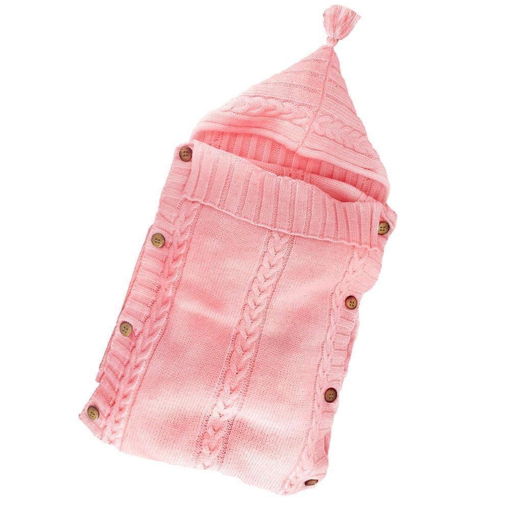 Newborn Baby Wrap Swaddle Blanket Knit Sleeping Bag - MomyMall