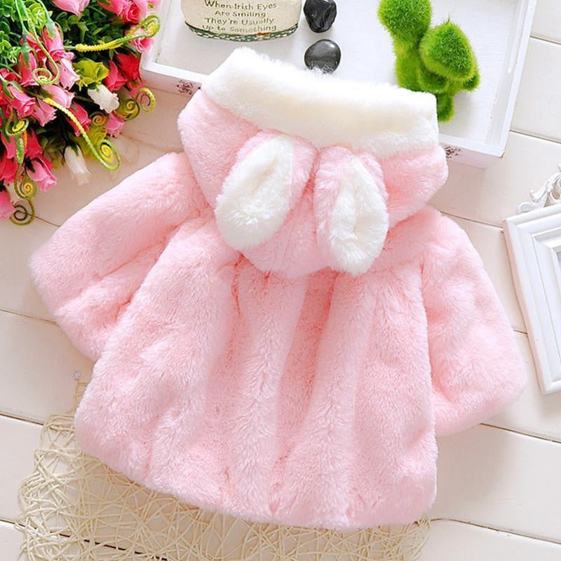 Newborn Baby Girls Autumn Winter Hooded Coat Cloak Jacket Thick Warm Clothes - MomyMall