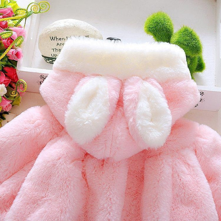 Newborn Baby Girls Autumn Winter Hooded Coat Cloak Jacket Thick Warm Clothes - MomyMall