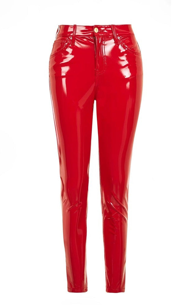 Patent Pants - 5 Colors - MomyMall Red / S