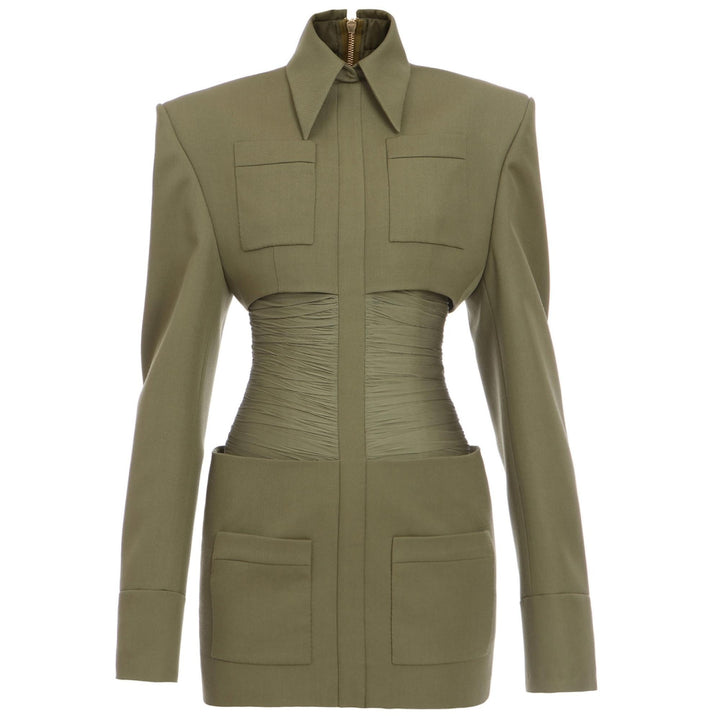 Ruched Military Dress - MomyMall S