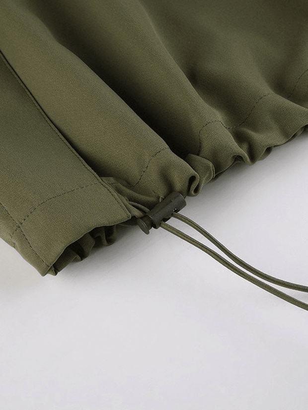 Irregular Patchwork Parachute Long Cargo Skirt - MomyMall