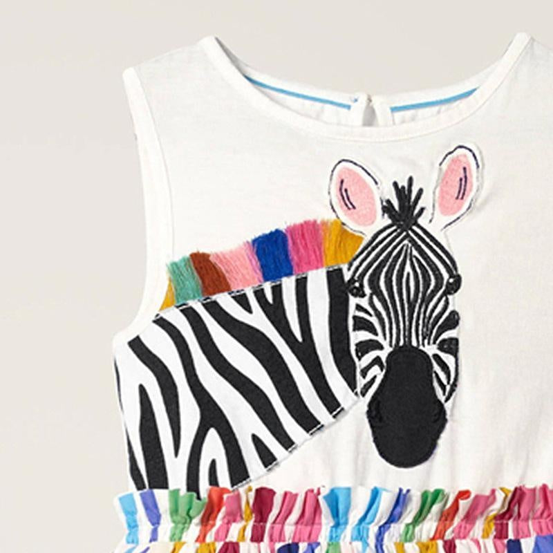 Jungle Zebra Sleeveless Dress - MomyMall