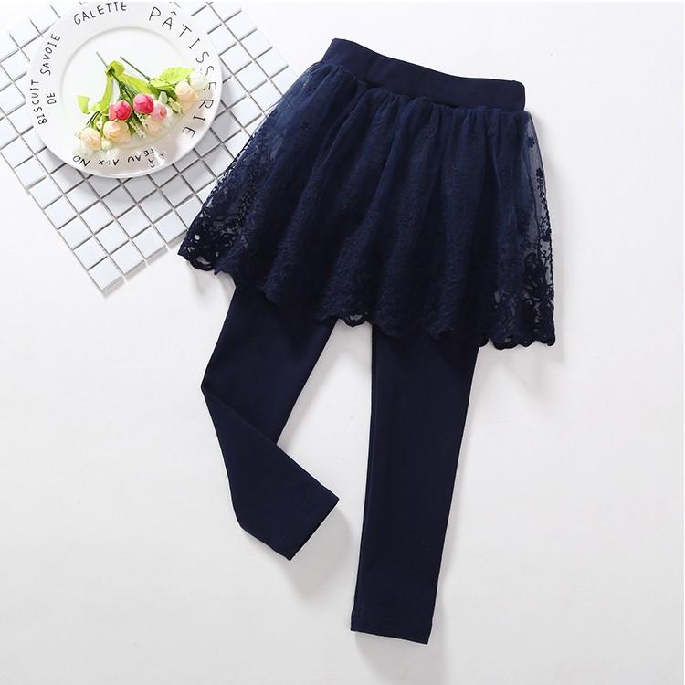 Kiki Lace Skirt Leggings - MomyMall Navy / 2-3 Years