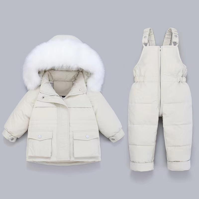 Kelly Hooded 2-Piece Snowsuit Set - MomyMall 18-24 Months / Cream