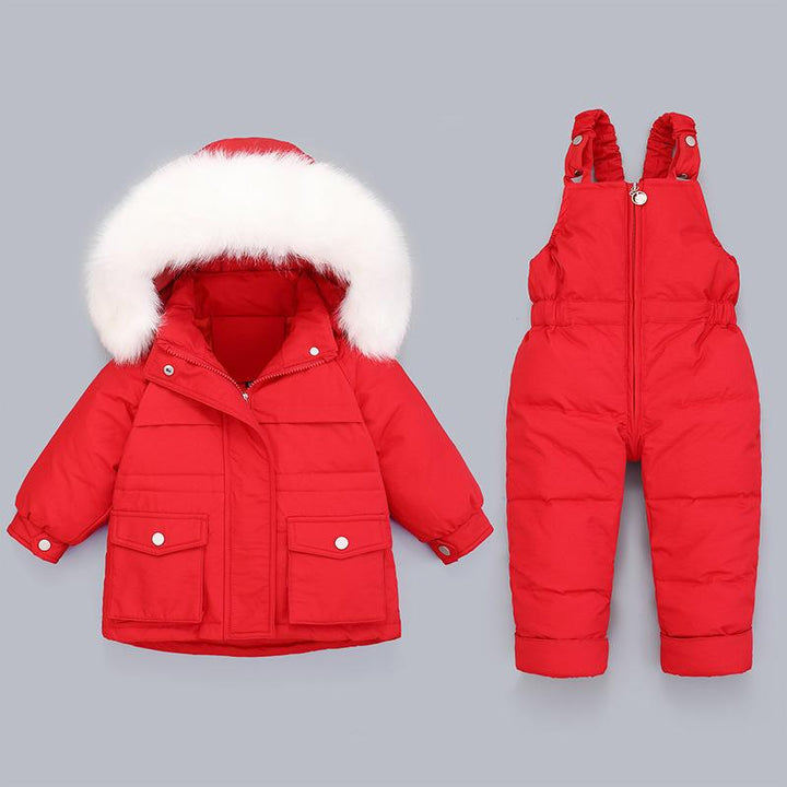 Kelly Hooded 2-Piece Snowsuit Set - MomyMall 18-24 Months / Red