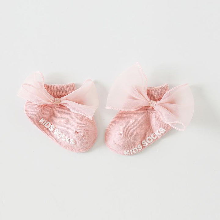 Kiki Bow Ankle Socks - MomyMall 0-6 Months / Pink