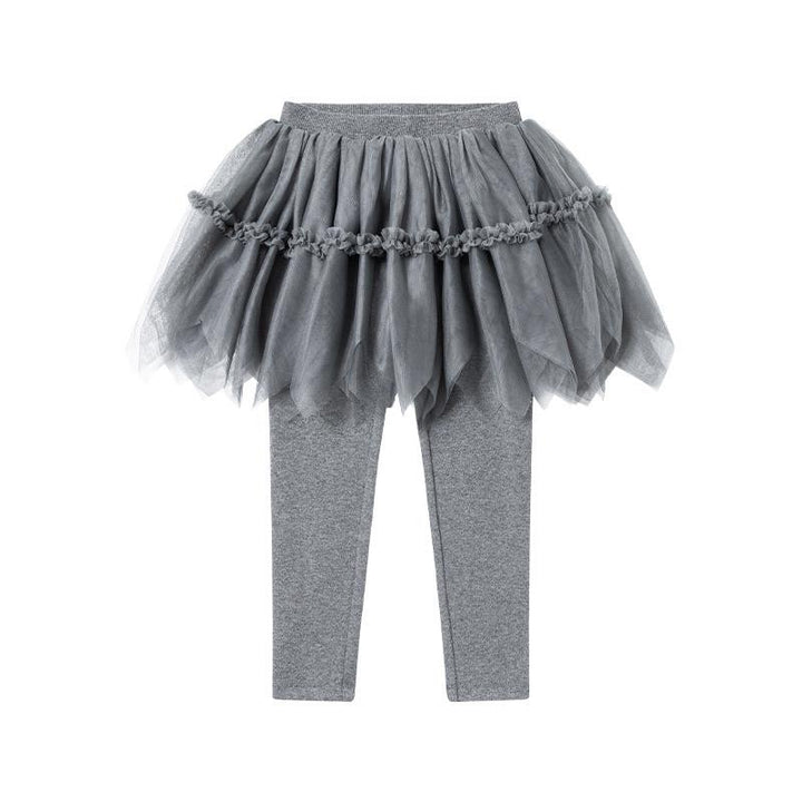 Coco Lace Spring Tutu Skirt Leggings - MomyMall 18-24 Months / Grey
