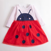 Ladybug Patch Plush Tulle Dress - MomyMall 2-3 Years