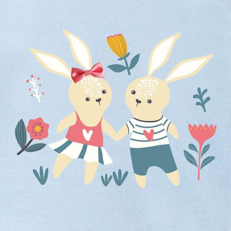 Let's Hang Out Bunny-Langarmset