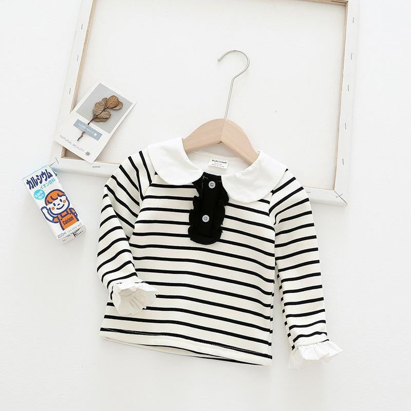 Lily Ruffle Plush Top - MomyMall 9-12 Months / Stripes