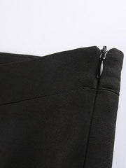 Lined Detail Split Cargo Mini Skirt - MomyMall