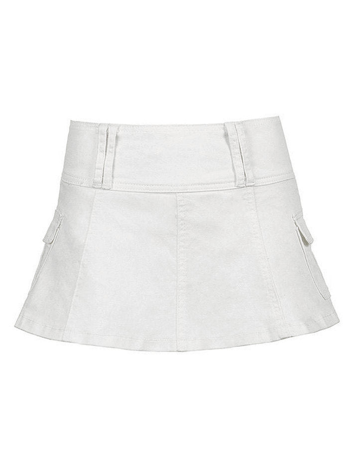 Lining Cargo Mini Skirt