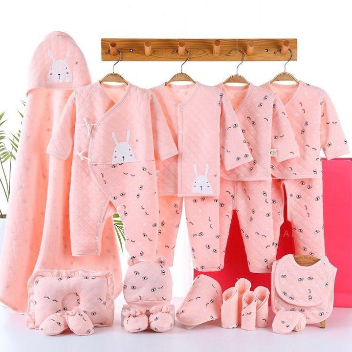 Little Bunny Newborn Baby Cotton Gift Set - MomyMall 0-6 Months / Pink Thick