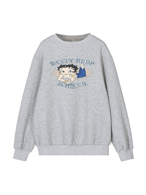 Long Sleeve Cartoon Graphic Sweatshirt - MomyMall