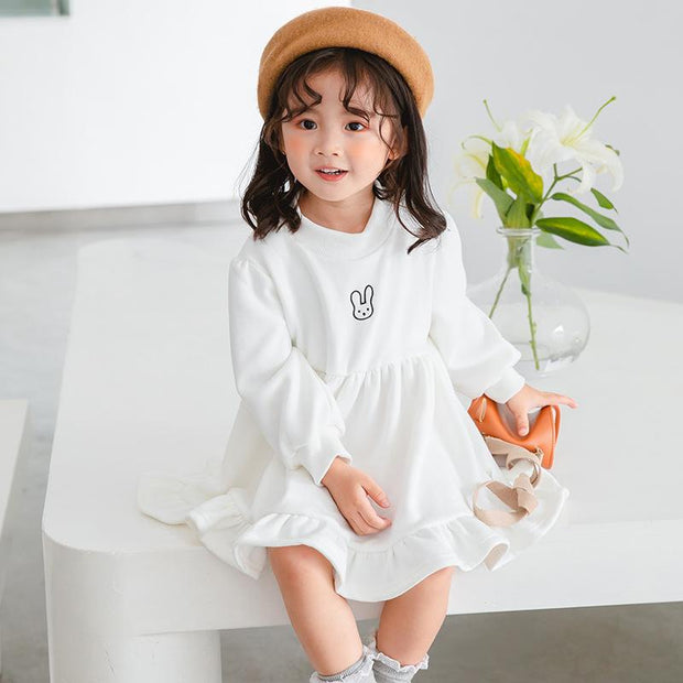 Tiny Bunny Ruffle Plush Dress - MomyMall