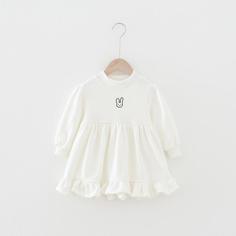 Tiny Bunny Ruffle Plush Dress - MomyMall White / 18-24 Months